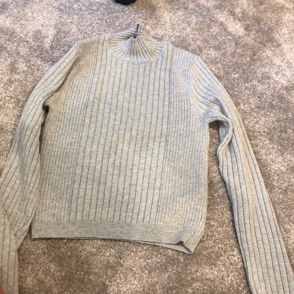 Grey turtle neck sweater
